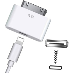 8-pinners til 30-pinners lynadapter for iPhone, iPad .. White