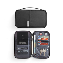 RFID Skydd - Svart universell Resa plånbok Passfodral Svart one size