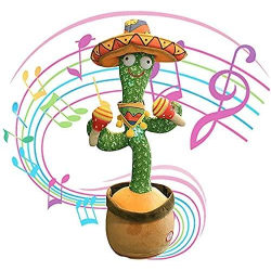 Dansande Sjungande mexikan kaktus Med inbyggd batteri,120 låtar! Grön one size