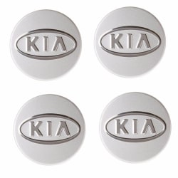 KIA01 - 58MM 4-pak Center dækker KIA Silver one size