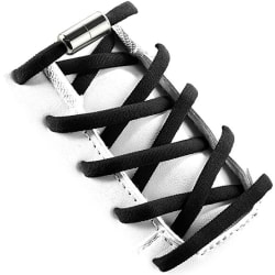 Sorte slipsfri elastiske snørebånd Black one size
