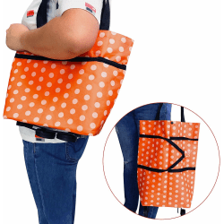Smart Vikbar Shoppingväska på hjul Orange Vit Orange one size