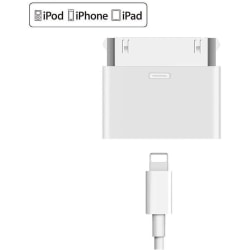 8-pin til 30-pin adapter til iPhone, iPad .. White
