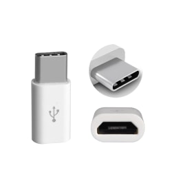 Adapter Micro-USB till USB-C-hane USB C hane Vit one size