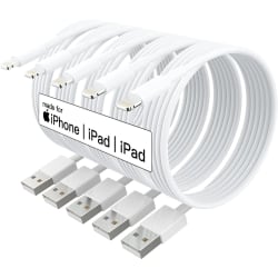 5X Lightning USB -kabel for Apple for iPhone, iPad 1m White