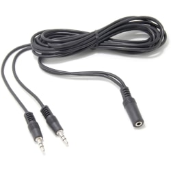 3.5 mm hona till 2 hane Y Splitter Audio kabel 1,5 Meter Black one size