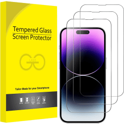 3X Härdat Glasskydd iPhone 14 Pro Transparent