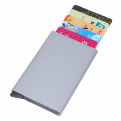 Grå kortholder skubber Front 5-kortet - RFID sikkert Grey one size