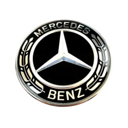 Mercedes-Benz hette Emblem Black 57mm Black one size