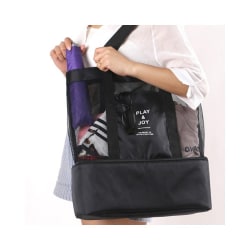 Stor fleksibel taske med ekstra cool plads sort Black one size