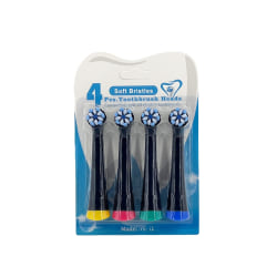 4-pak Oral-B iO kompatible tandbørstehoveder Blød sort YE- i1 Black