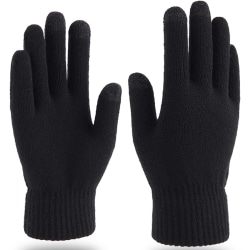 Stickade vinterhandskar för män och kvinnor, pekskärmsvinterhandskar, smidiga och behagligt mjuka fingerhandskar