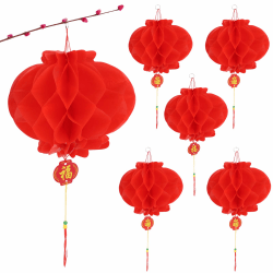 10 STK kinesisk röd lykta 24 cm dekorationer (24 cm-10 st)