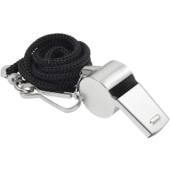 Premium Whistle Whistle ruostumattomasta teräksestä valmistettu tuomaripilli lapsille, opettajille ja erotuomareille – käytännöllinen signaalipilli, jossa kaulus
