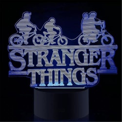 Stranger Things 3D Led-lamppu 7 väriä vaihtava yövalo sisustuslahja White purple,42