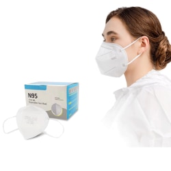 100st KN95 Masker | Ansiktsskydd | 5 lager med hög partikelfi