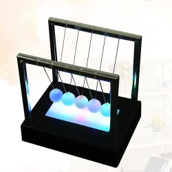 Newtons vagga - Demonstrera Newtons lagar med svängande bollar Fysik Vetenskap Skrivbordsdekoration (led Light Up)