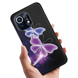 Xiaomi 11 Lite 5G NE - Deksel / Mobildeksel Purple Butterflies Multicolor