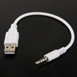 USB lydkabel AUX 3,5 mm adapter White