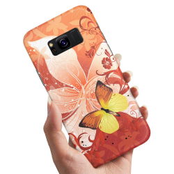 Samsung Galaxy S8 Plus - kansi / matkapuhelimen kansi, perhonen ja kukka