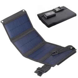 Solcellelader USB 10W - Lader mobiltelefon & powerbank Black