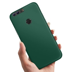 Huawei Honor 8 - Cover / Mobilcover Mørkegrøn Dark green
