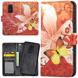 Xiaomi Redmi Note 9 - Mobilveske Butterfly & Flower