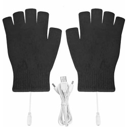 Vanter med varmeplader / vanter / handsker / firkantede handsker Black one size