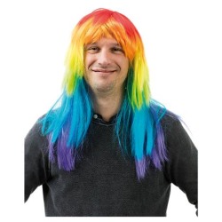 Regnbueparykk / Wig - Rainbow Multicolor