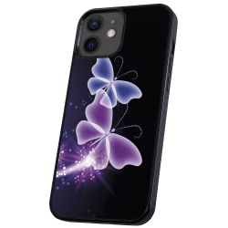 iPhone 12/12 Pro - Skal/Mobilskal Lila Fjärilar multifärg