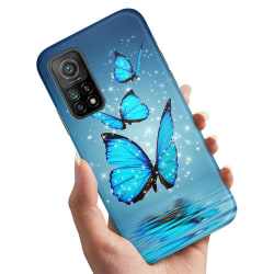 Xiaomi Mi 10T Pro - Skal / Mobilskal Glittrande Fjärilar