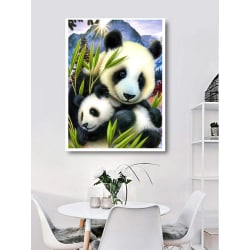 Timanttimaalaus / DIY 5D timanttimaalaus - 30x40cm - Panda