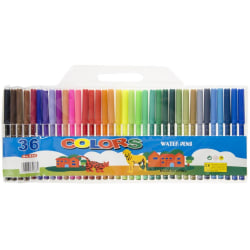Markeringspenne med 36 pakker til børn - forskellige farver Multicolor