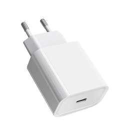 iPhone Laddare - Strömadapter - 20W USB-C - Snabbladdare Vit