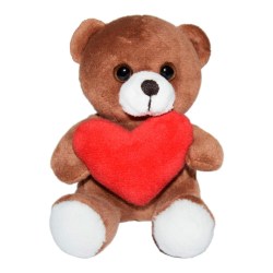 Nallebjörn med Rött Hjärta - 10 cm