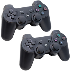 2-Pack - Trådlös Handkontroll för PS3 Kompatibel - Svart Black 2-Pack