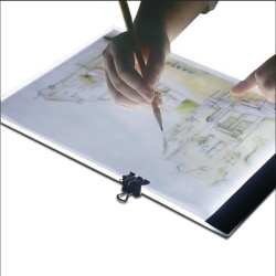 A4 LED tegnebræt - lysbord / lysplade - bærbar White