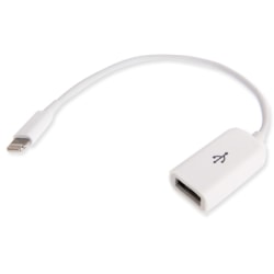 iPhone-sovitin USB:hen – USB 2.0 naaras ja Lightning – OTG White