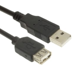 1.5m Förlängningskabel USB 2.0 - Förlängare Svart Svart