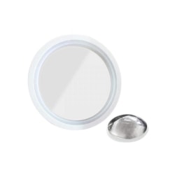 Meikkipeili LEDillä, suurennus ja imukuppi - peili meikkiin White