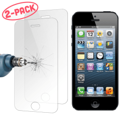 2-Pack Skärmskydd - iPhone 5 / SE / 5C / 5S - Härdat Glas