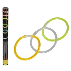 15-Pack - Glowsticks / Självlysande Armband - 3 olika färger multifärg
