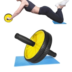 Træningshjul / Ab-rulle - Træner mave, ryg og skuldre Black