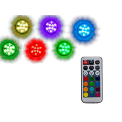 Undervattenslampa / Poolbelysning - Liten LED-lampa med RGB multifärg