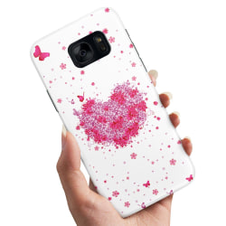 Samsung Galaxy S7 Edge - Cover / Mobilcover Flower Heart