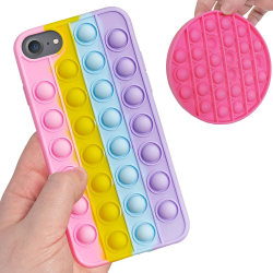 iPhone 6/7/8/SE - Pop It Fidget Skal + Leksak / Mobilskal multifärg