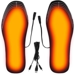 Opvarmede indlægssåler / USB fodvarmer - varmer dine fødder Black 41-46