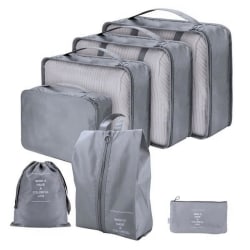 Organizer for Travel Bag - 7 deler - Bags for Travel Grey