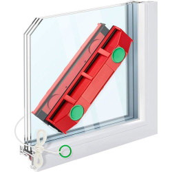 Vinduesvask til begge sider af vinduet - Magnetisk - 20-28mm Red