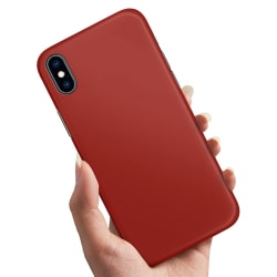 iPhone XS Max - Cover / Mobilcover Mørkerød Dark red
